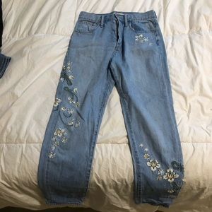 Madewell embroidered perfect vintage jean